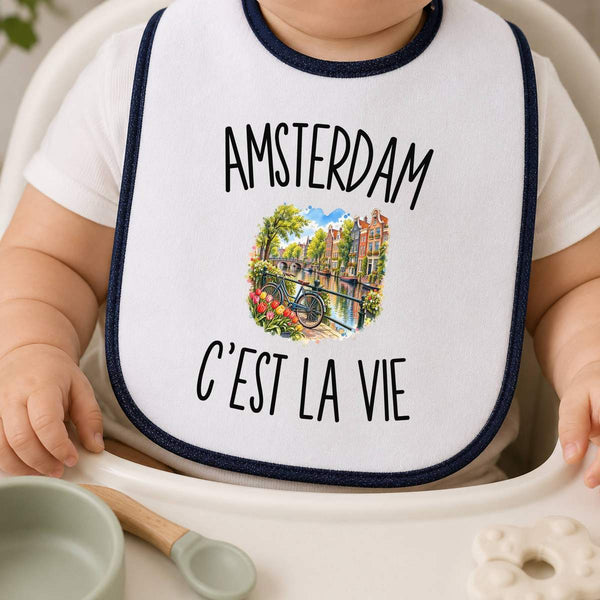 Bavoir Bébé Amsterdam c’est la vie