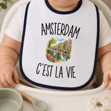 Bavoir Bébé Amsterdam c’est la vie