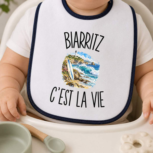 Bavoir Bébé Biarritz c’est la vie