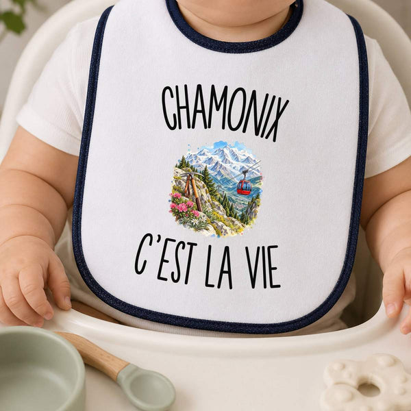 Bavoir Bébé Chamonix c’est la vie