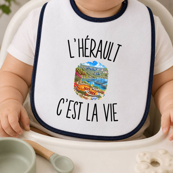Bavoir Bébé L’Hérault c’est la vie