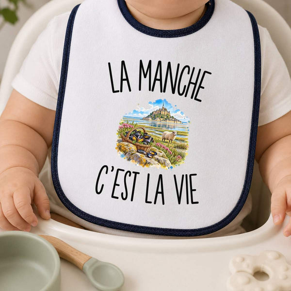 Bavoir Bébé La Manche c’est la vie