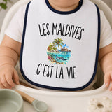 Bavoir Bébé Les Maldives c’est la vie