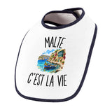 Bavoir Bébé Malte c’est la vie