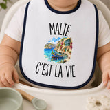 Bavoir Bébé Malte c’est la vie