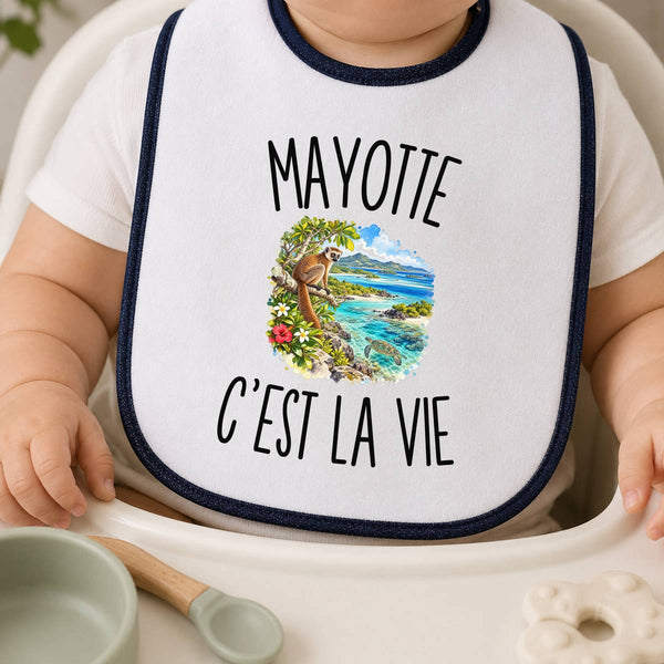 Bavoir Bébé Mayotte c’est la vie