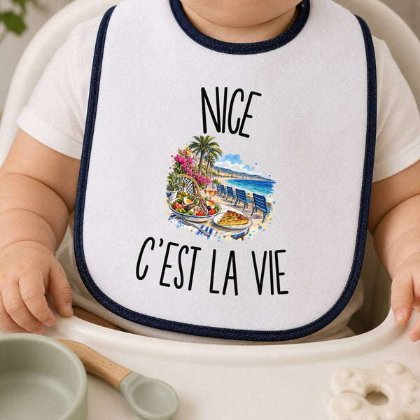Bavoir Bébé Nice c’est la vie