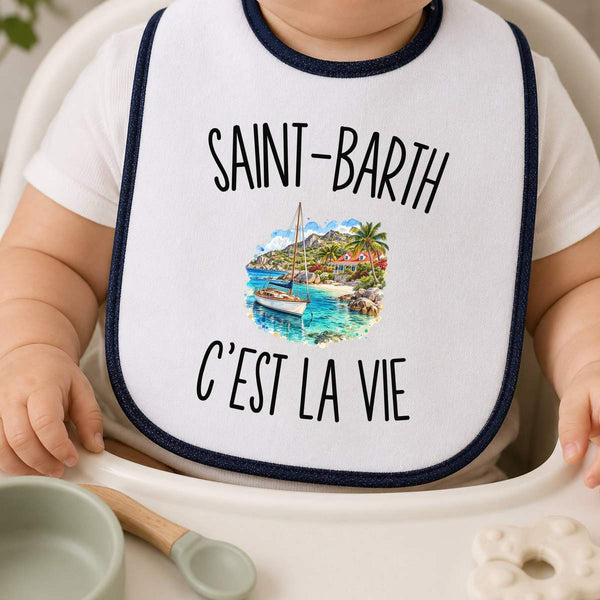 Bavoir Bébé Saint-Barth c’est la vie