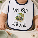 Bavoir Bébé Saint-Priest c’est la vie