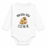 Body Bébé Manches Longues Mon Chow-Chow c'est ma vie