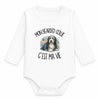 Body Bébé Manches Longues Mon Bearded Collie c'est ma vie