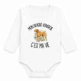 Body Bébé Manches Longues Mon Braque Hongrois c'est ma vie