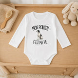 Body Bébé Manches Longues Mon Pointer c'est ma vie