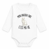 Body Bébé Manches Longues Mon Angora Turc c'est ma vie