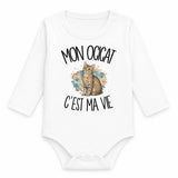 Body Bébé Manches Longues Mon Ocicat c'est ma vie