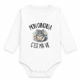 Body Bébé Manches Longues Mon chinchilla c'est ma vie
