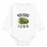 Body Bébé Manches Longues Mon iguane c'est ma vie