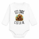 Body Bébé Manches Longues Les ours c'est la vie
