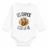 Body Bébé Manches Longues Les chamois c'est la vie