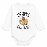 Body Bébé Manches Longues Les pumas c'est la vie