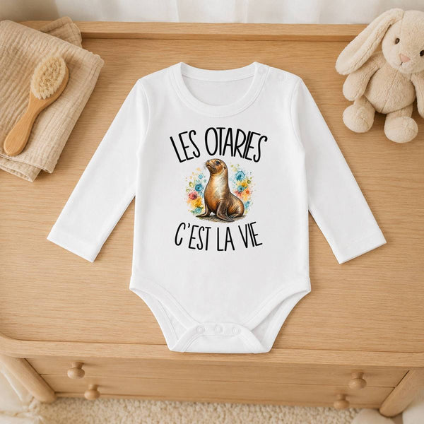 Body Bébé Manches Longues Les otaries c'est la vie
