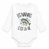 Body Bébé Manches Longues Les narvals c'est la vie