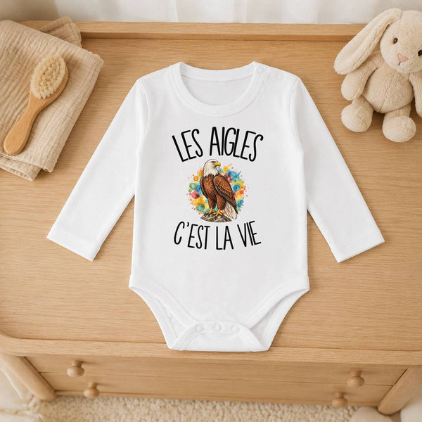 Body Bébé Manches Longues Les aigles c'est la vie