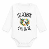Body Bébé Manches Longues Les colibris c'est la vie