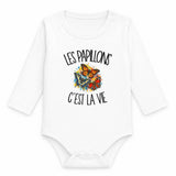 Body Bébé Manches Longues Les papillons c'est la vie
