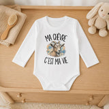 Body Bébé Manches Longues Ma chèvre c'est ma vie