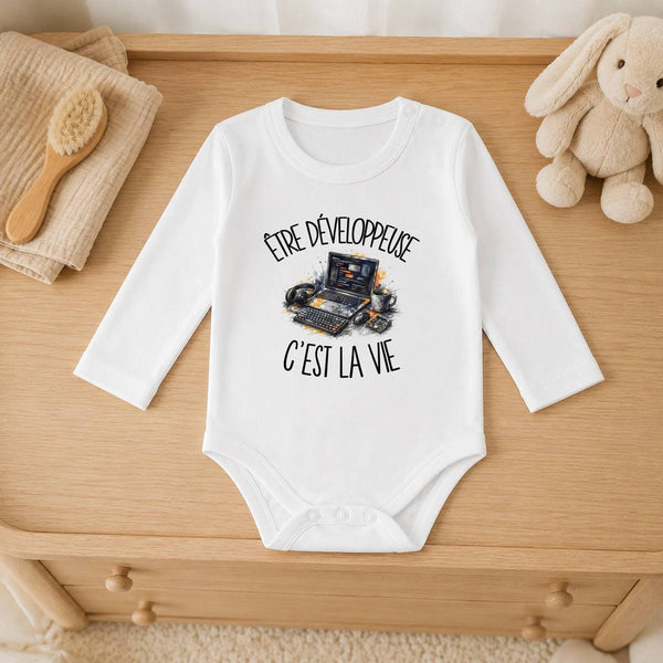 Body Bébé Manches Longues Être développeuse c'est la vie