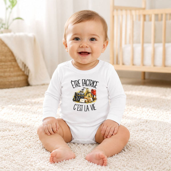 Body Bébé Manches Longues Être factrice c'est la vie