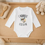 Body Bébé Manches Longues L'aquarelle c'est la vie
