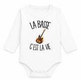 Body Bébé Manches Longues La basse c'est la vie