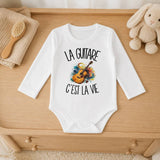 Body Bébé Manches Longues La guitare c'est la vie