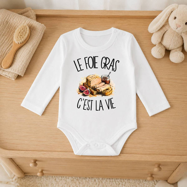 Body Bébé Manches Longues Le foie gras c'est la vie