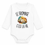 Body Bébé Manches Longues Le fromage c'est la vie