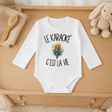 Body Bébé Manches Longues Le karaoké c'est la vie