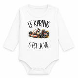 Body Bébé Manches Longues Le karting c'est la vie