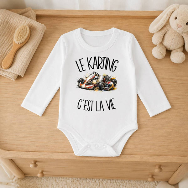 Body Bébé Manches Longues Le karting c'est la vie