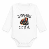 Body Bébé Manches Longues Le krav-maga c'est la vie