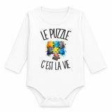Body Bébé Manches Longues Le puzzle c'est la vie