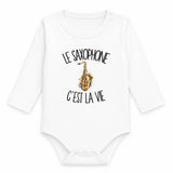 Body Bébé Manches Longues Le saxophone c'est la vie