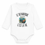 Body Bébé Manches Longues Le ski nautique c'est la vie