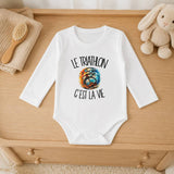 Body Bébé Manches Longues Le triathlon c'est la vie