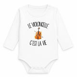 Body Bébé Manches Longues Le violoncelle c'est la vie