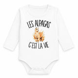 Body Bébé Manches Longues Les alpagas c'est la vie
