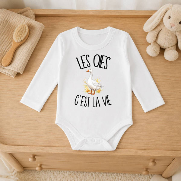 Body Bébé Manches Longues Les oies c'est la vie