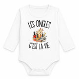 Body Bébé Manches Longues Les ongles c'est la vie