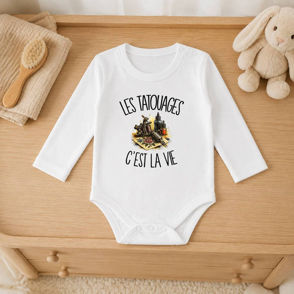 Body Bébé Manches Longues Les tatouages c'est la vie